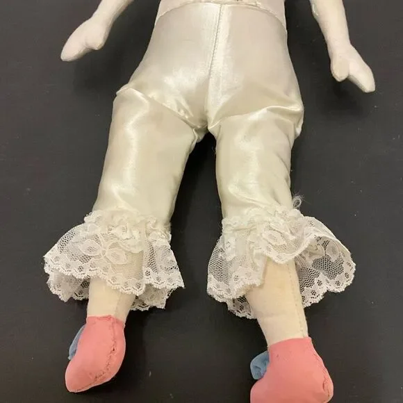 Vintage Antique 1800s Rare Chinese Head Doll 16 Tall With Handmade Clothing